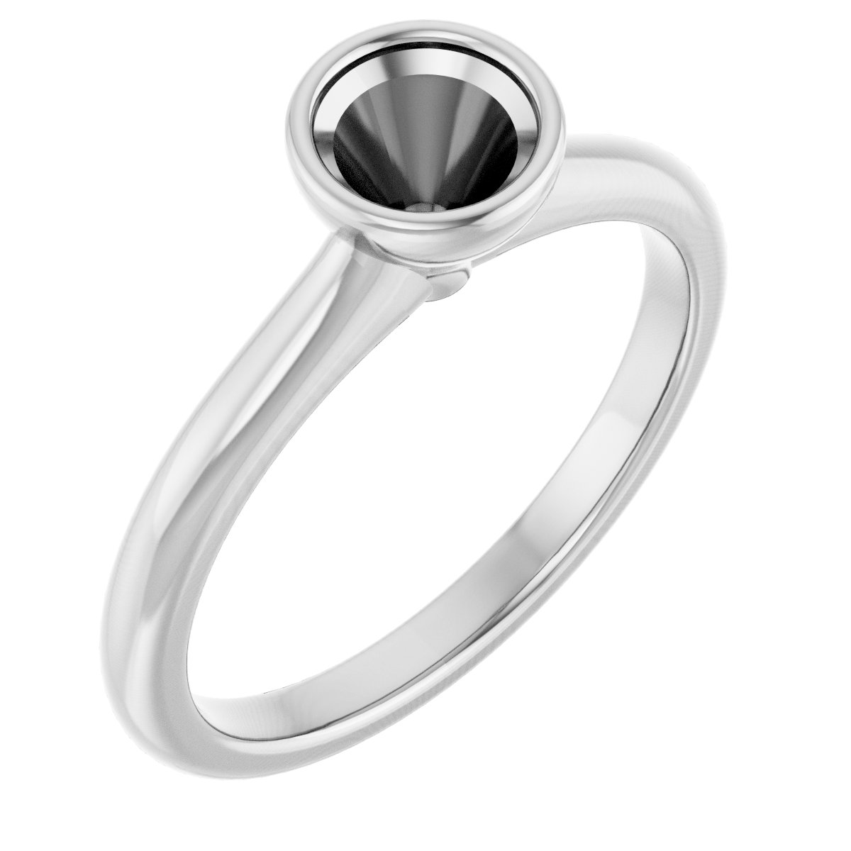 Bezel-Set Solitaire Engagement Ring