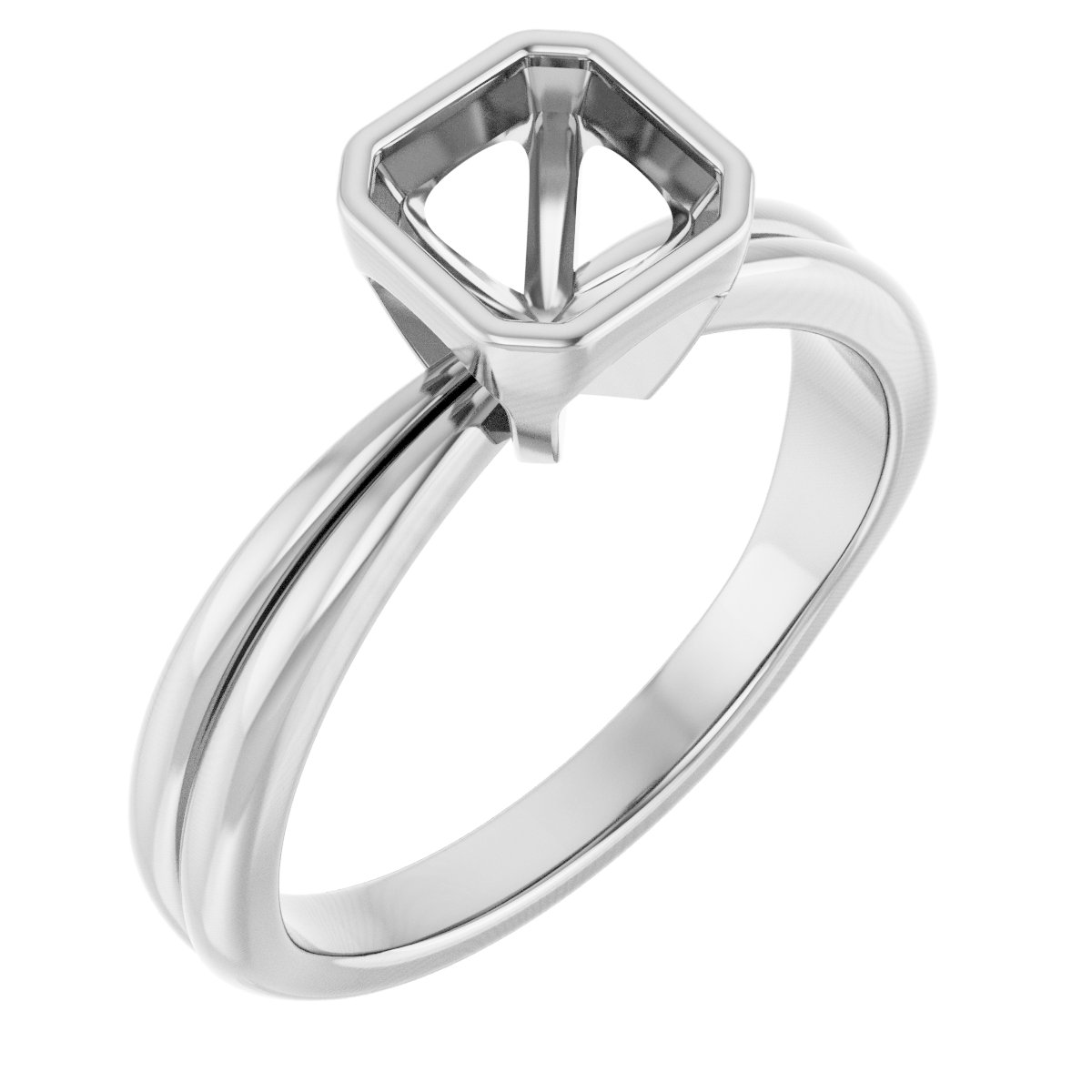 Bezel-Set Solitaire Engagement Ring