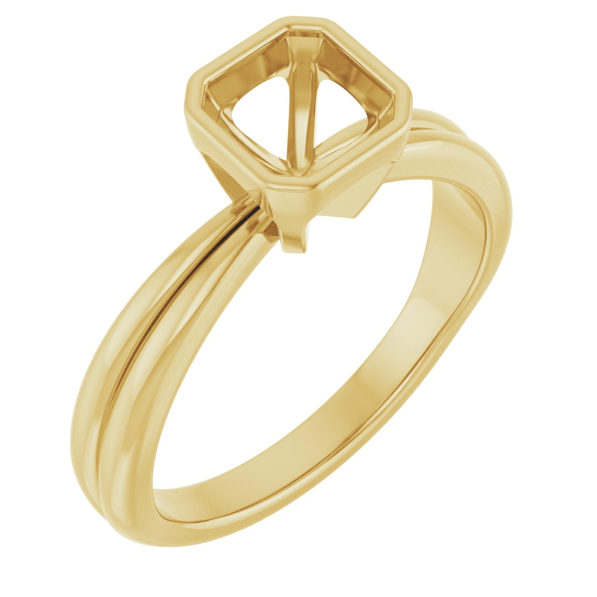 Bezel-Set Solitaire Engagement Ring