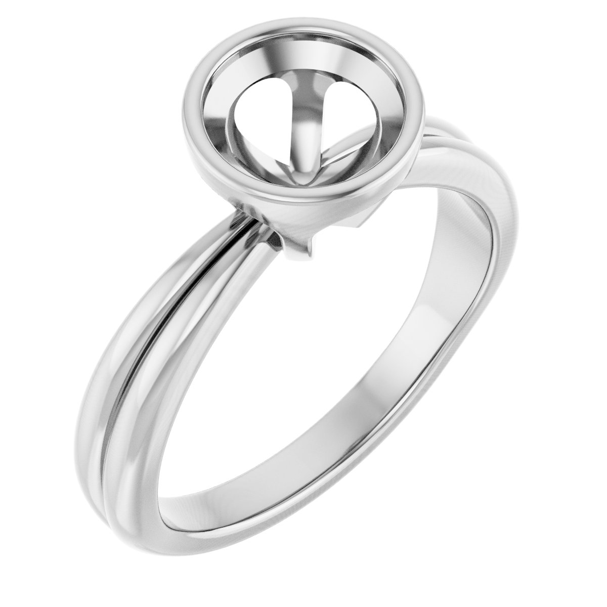 Bezel-Set Solitaire Engagement Ring