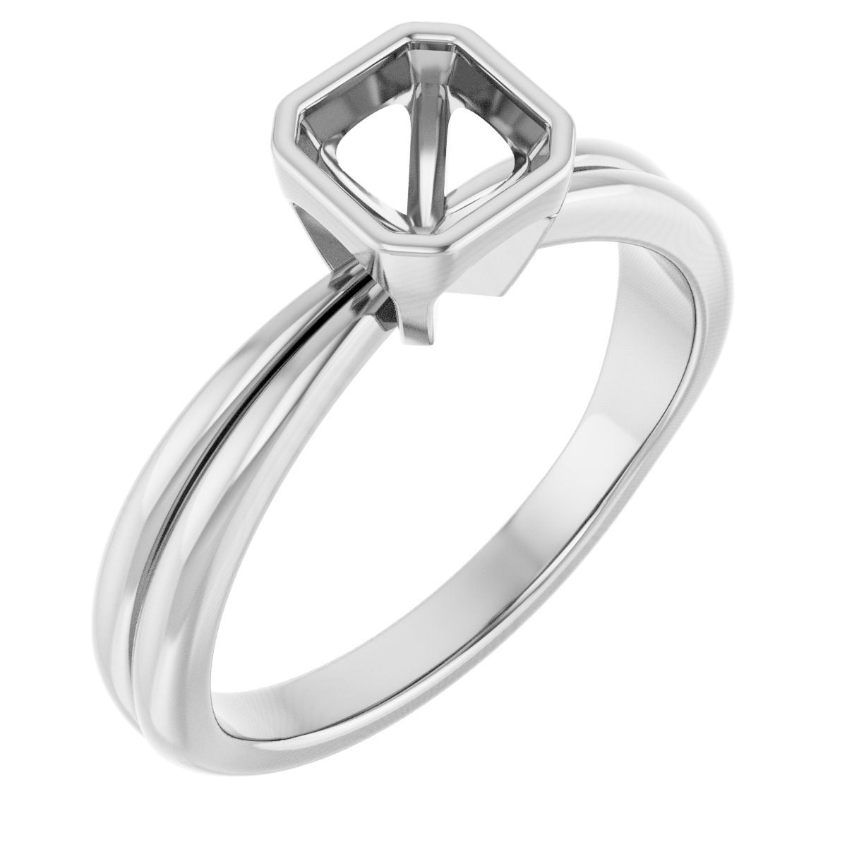Bezel-Set Solitaire Engagement Ring