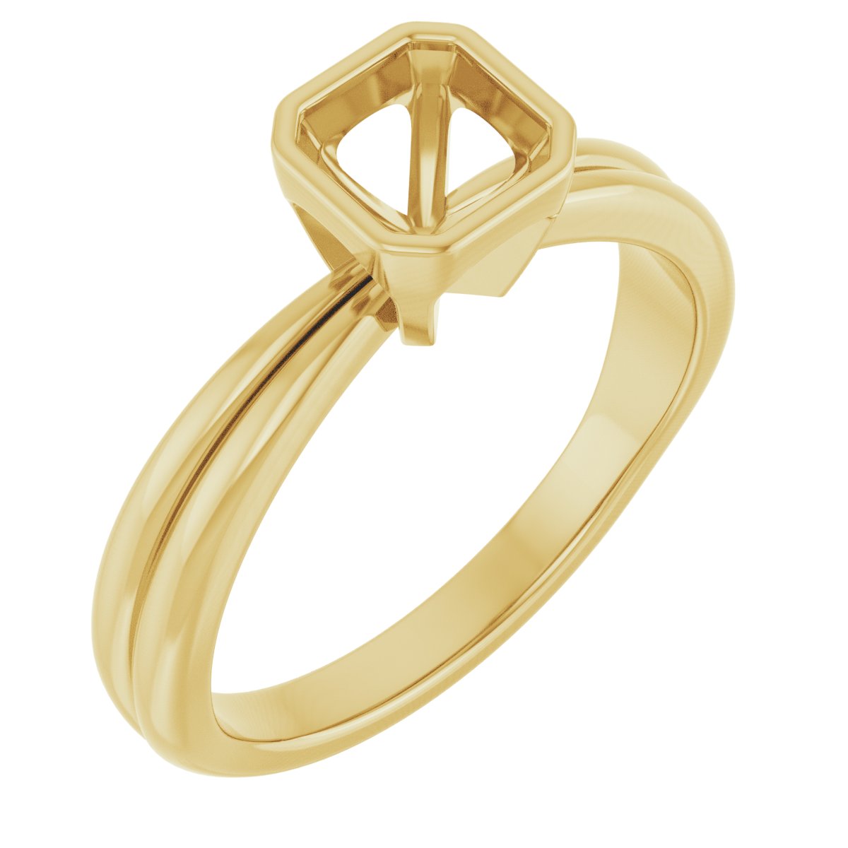 Bezel-Set Solitaire Engagement Ring