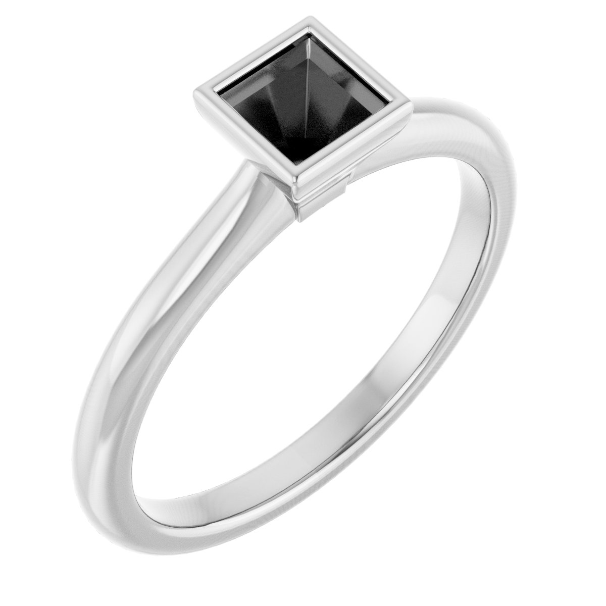 Bezel-Set Solitaire Engagement Ring