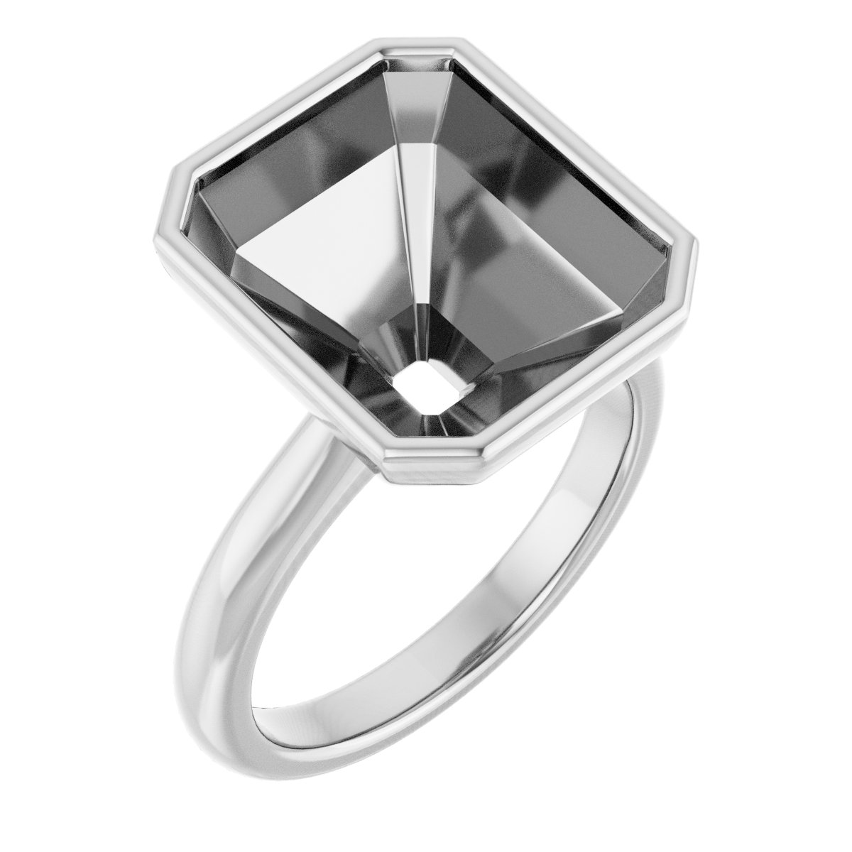 Bezel-Set Solitaire Engagement Ring