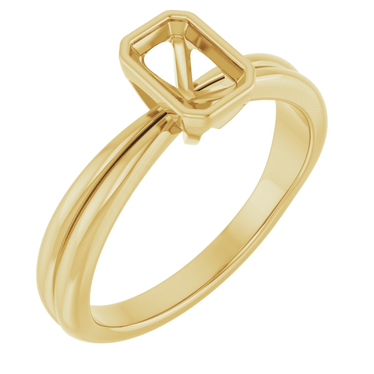Bezel-Set Solitaire Engagement Ring