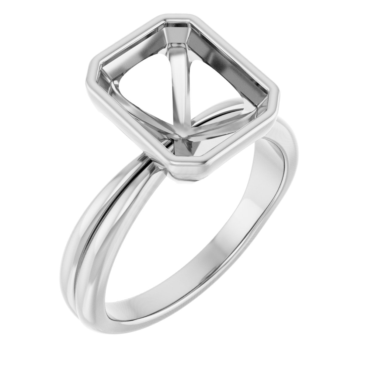 Bezel-Set Solitaire Engagement Ring