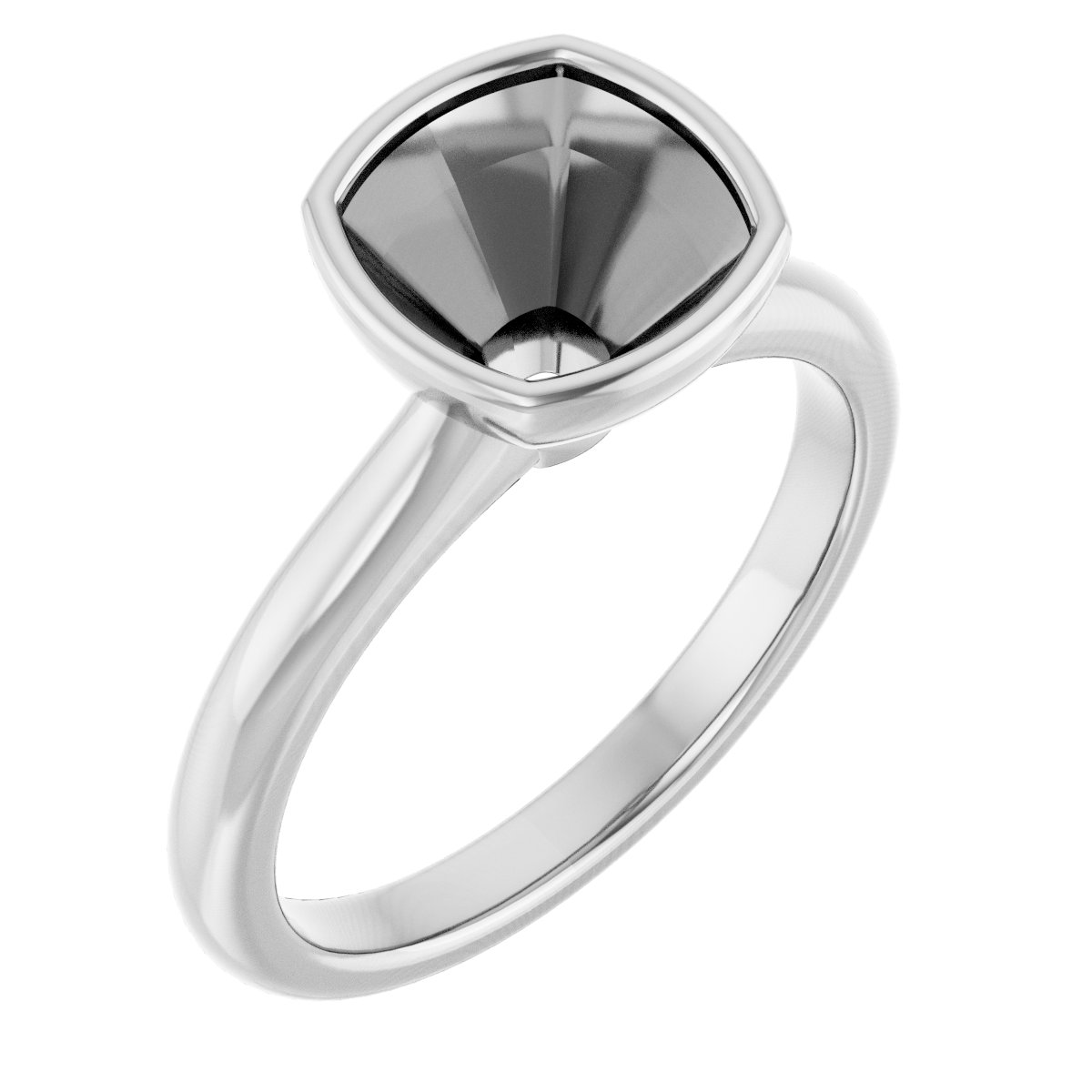 Bezel-Set Solitaire Engagement Ring