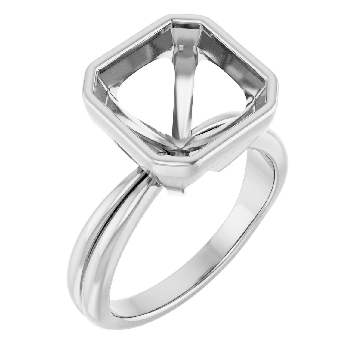 Bezel-Set Solitaire Engagement Ring