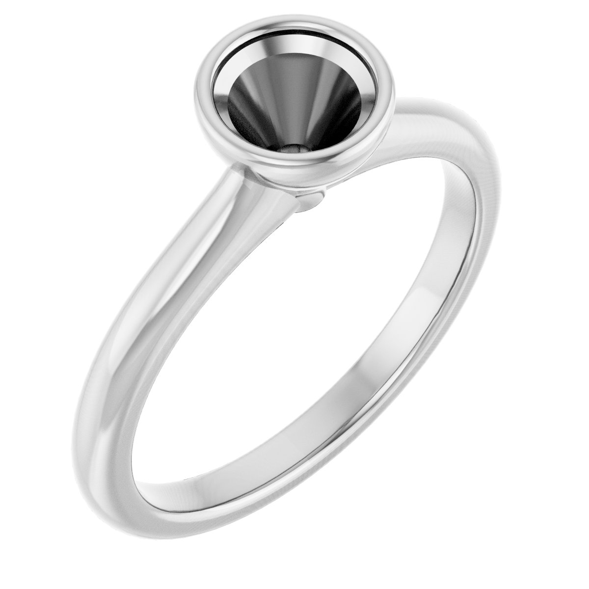Bezel-Set Solitaire Engagement Ring