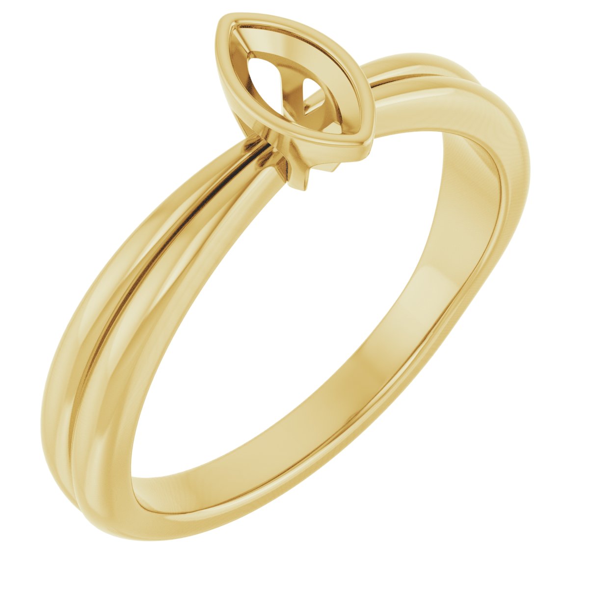 Bezel-Set Solitaire Engagement Ring