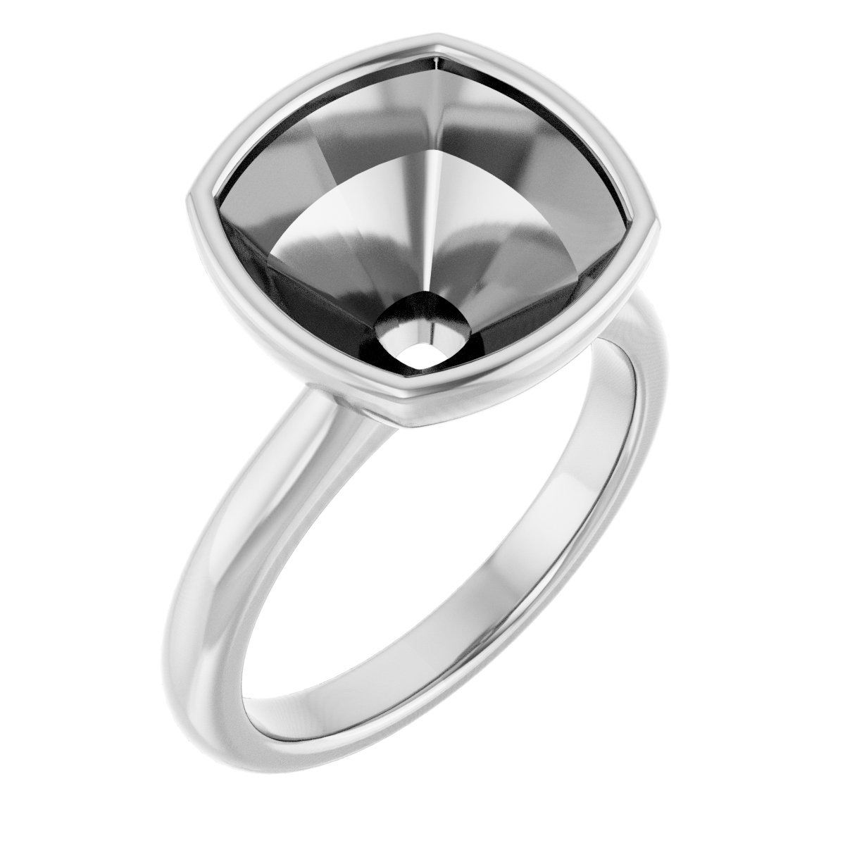 Bezel-Set Solitaire Engagement Ring