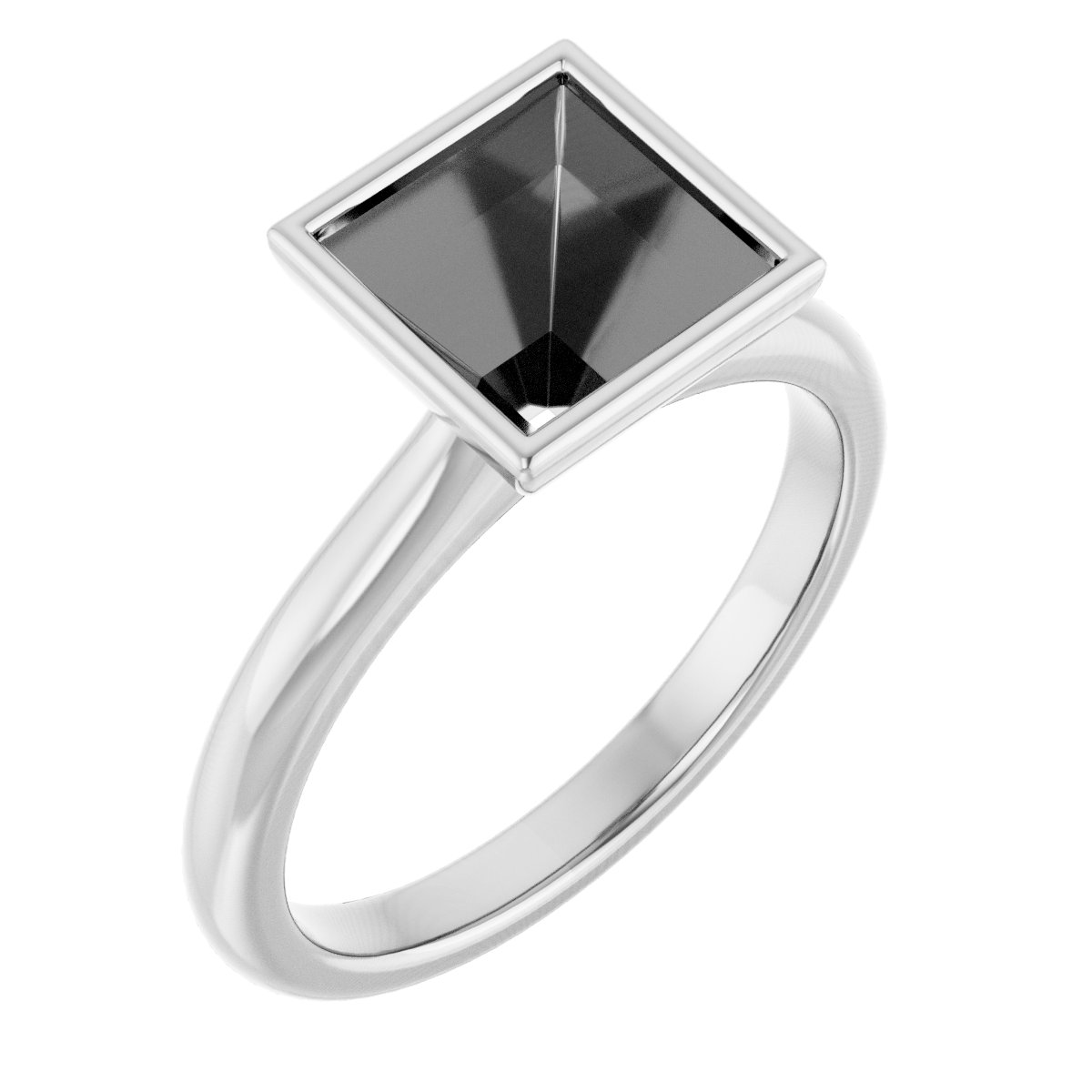 Bezel-Set Solitaire Engagement Ring