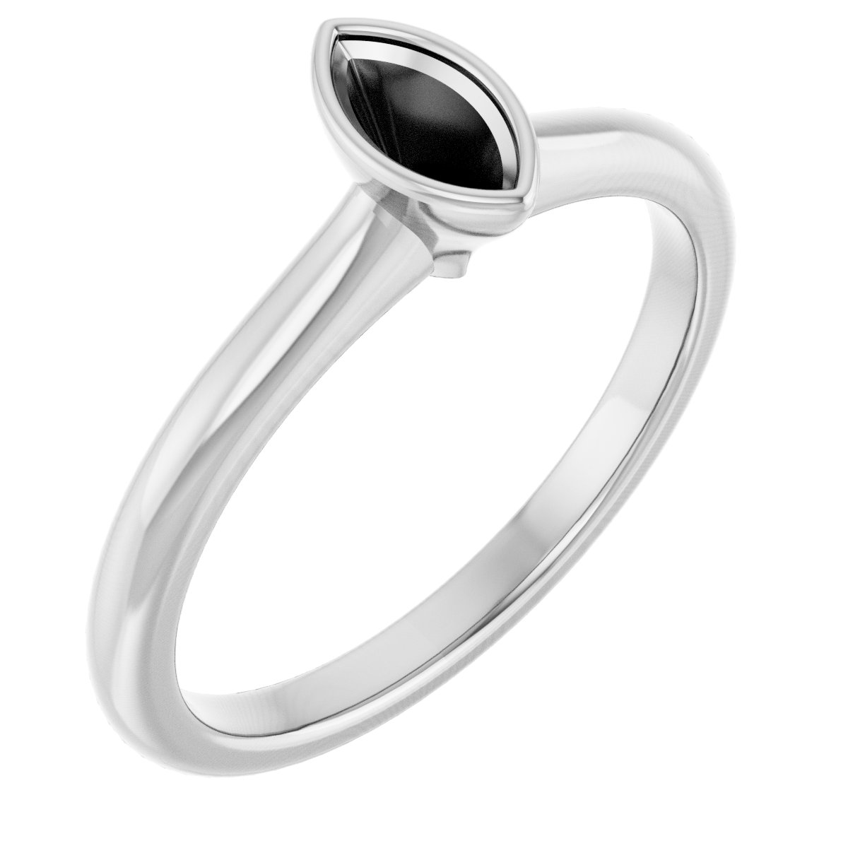 Bezel-Set Solitaire Engagement Ring
