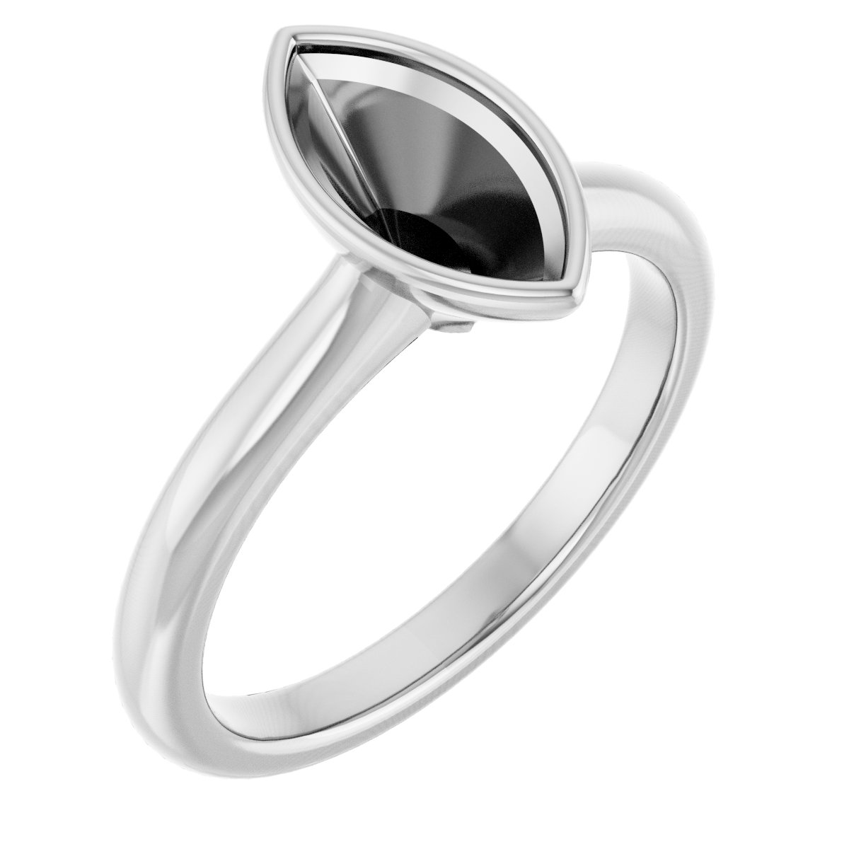 Bezel-Set Solitaire Engagement Ring