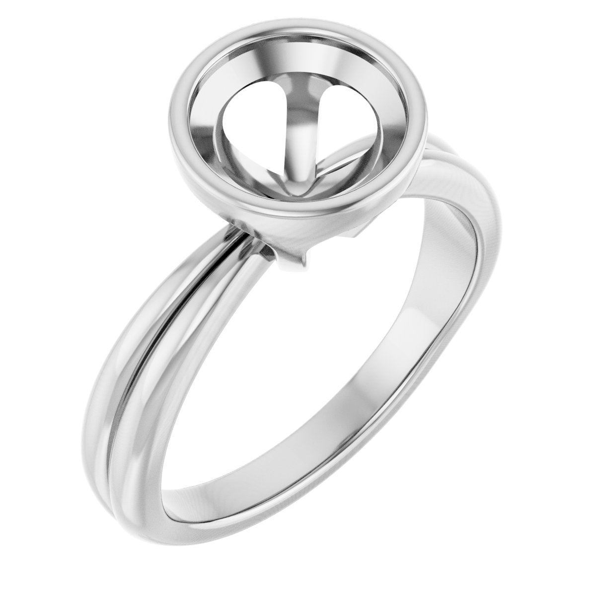 Bezel-Set Solitaire Engagement Ring