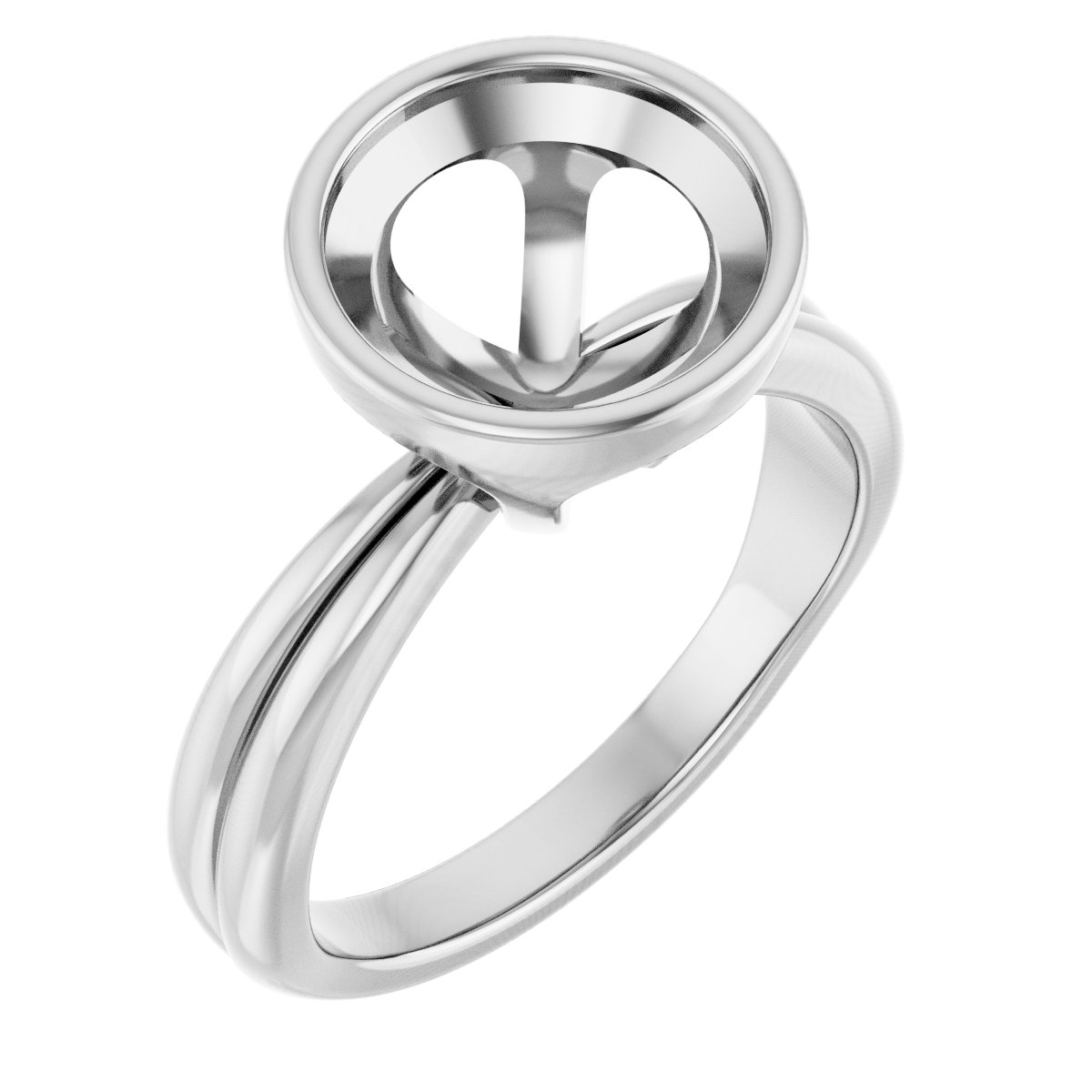 Bezel-Set Solitaire Engagement Ring