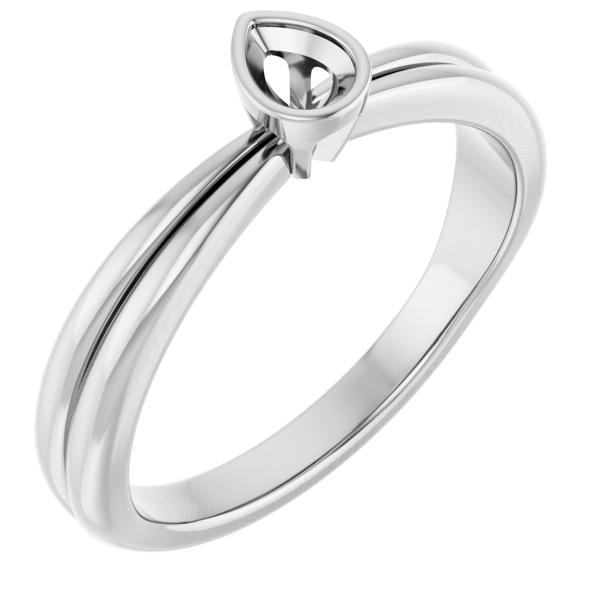 Bezel-Set Solitaire Engagement Ring