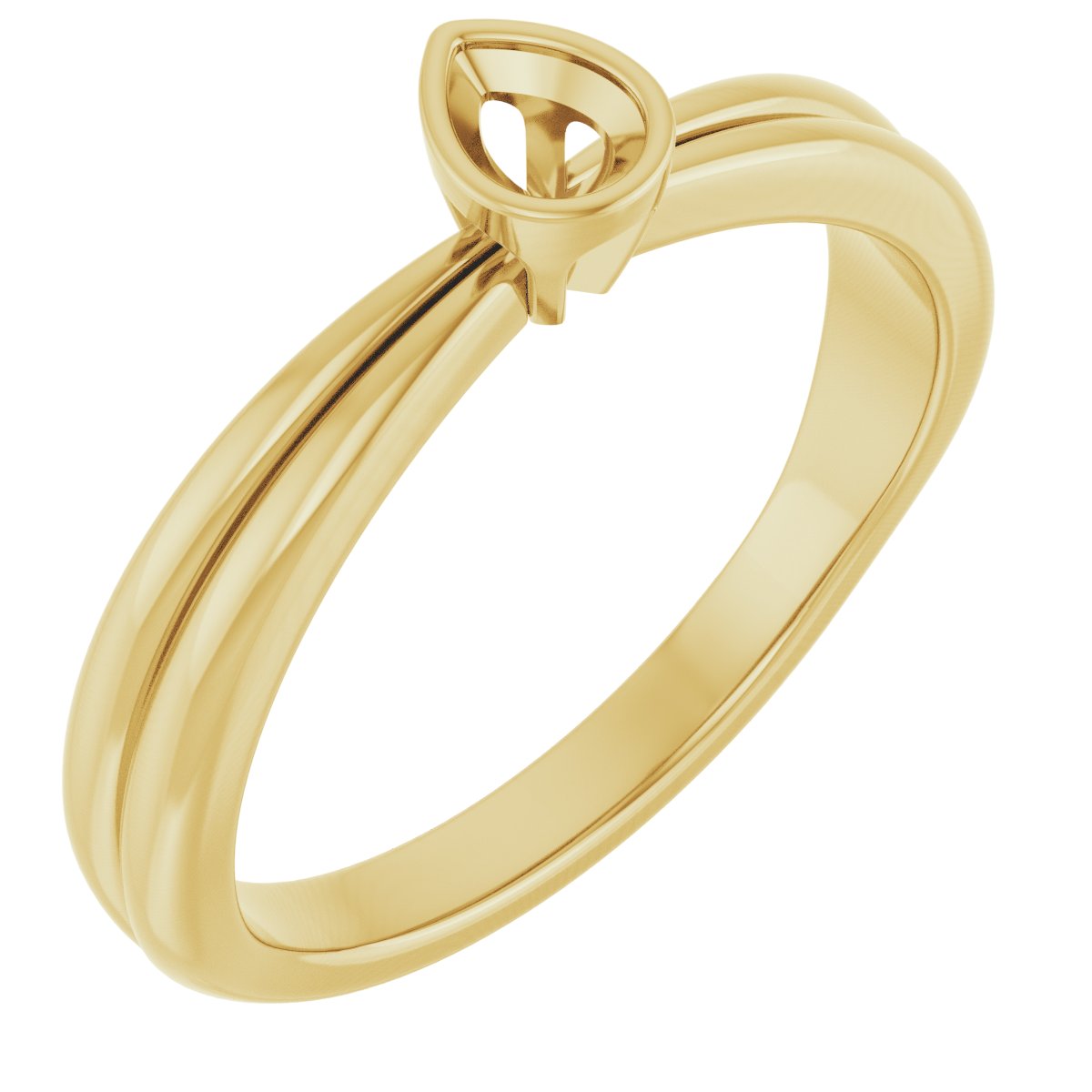 Bezel-Set Solitaire Engagement Ring