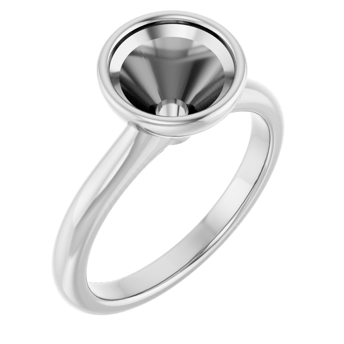 Bezel-Set Solitaire Engagement Ring