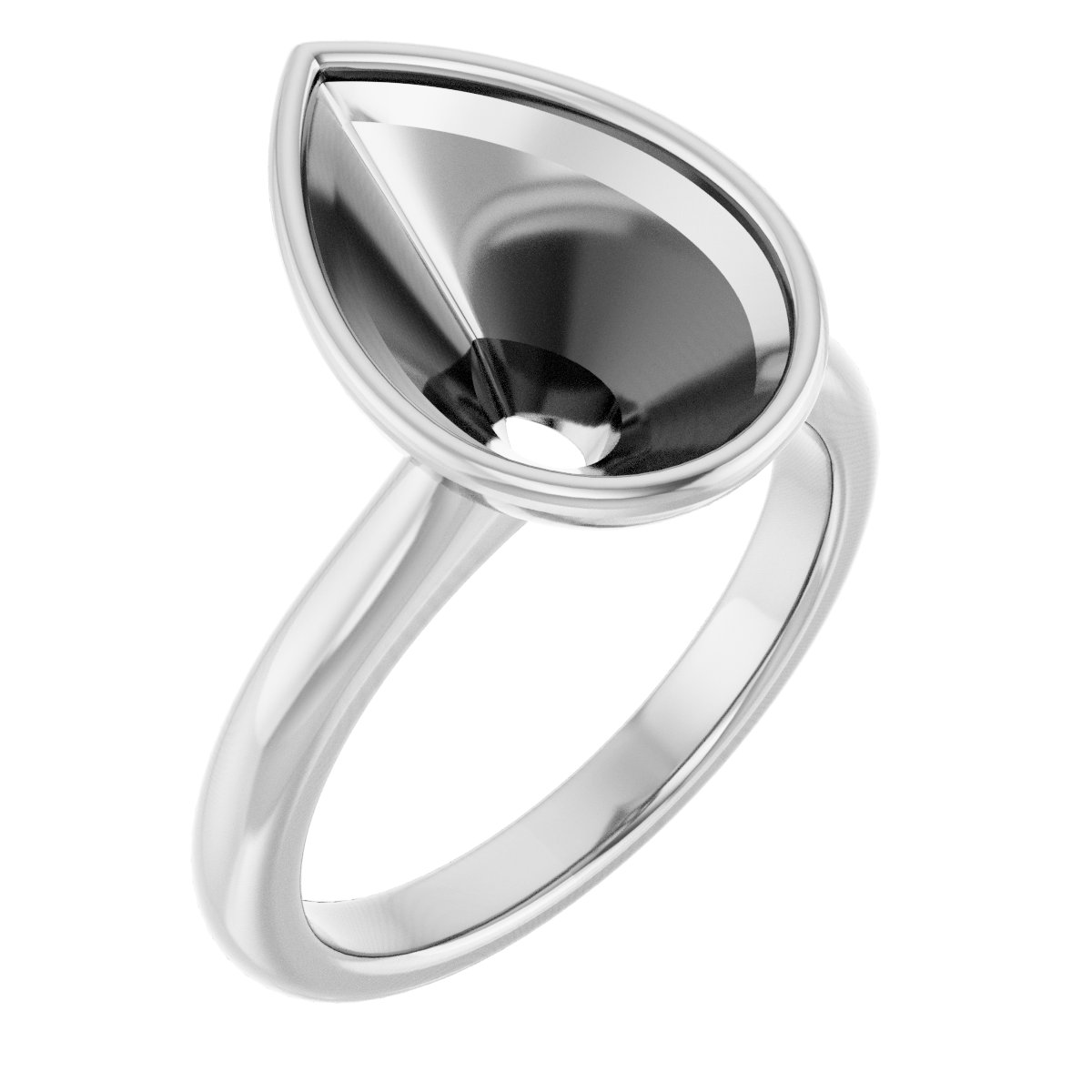 Bezel-Set Solitaire Engagement Ring