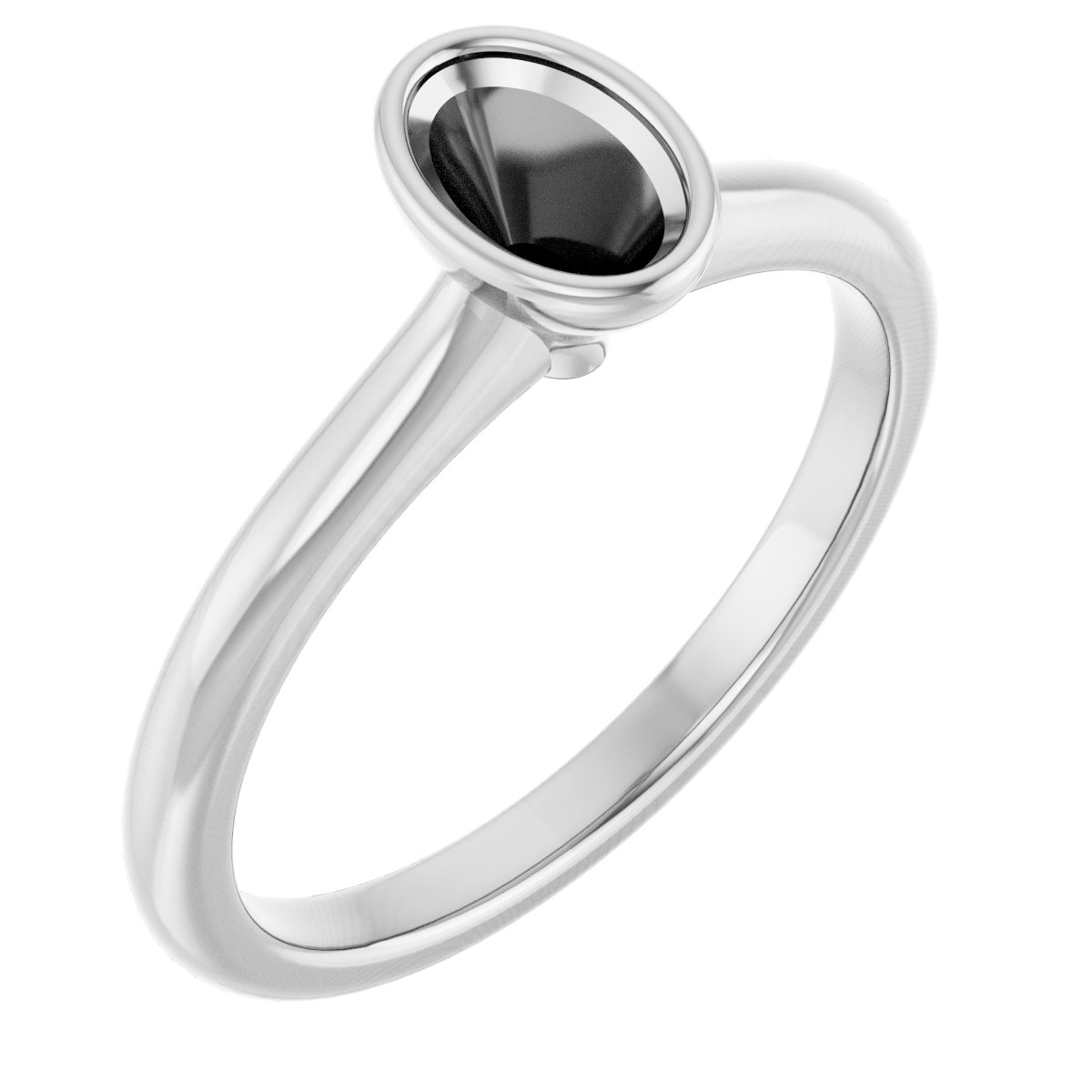 Bezel-Set Solitaire Engagement Ring