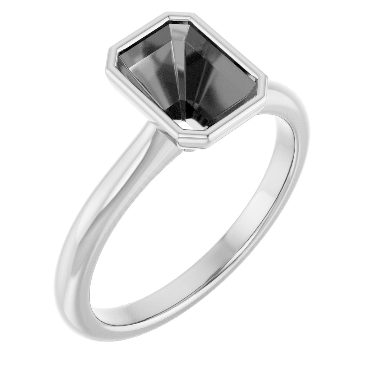 Bezel-Set Solitaire Engagement Ring
