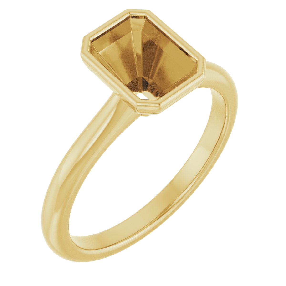 Bezel-Set Solitaire Engagement Ring