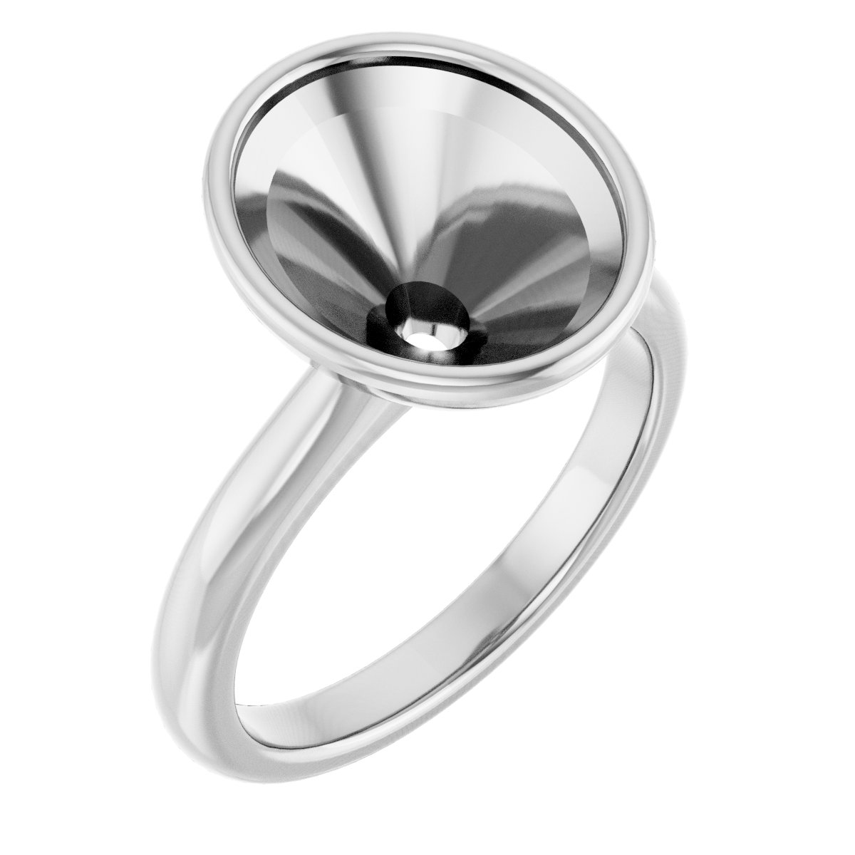 Bezel-Set Solitaire Engagement Ring