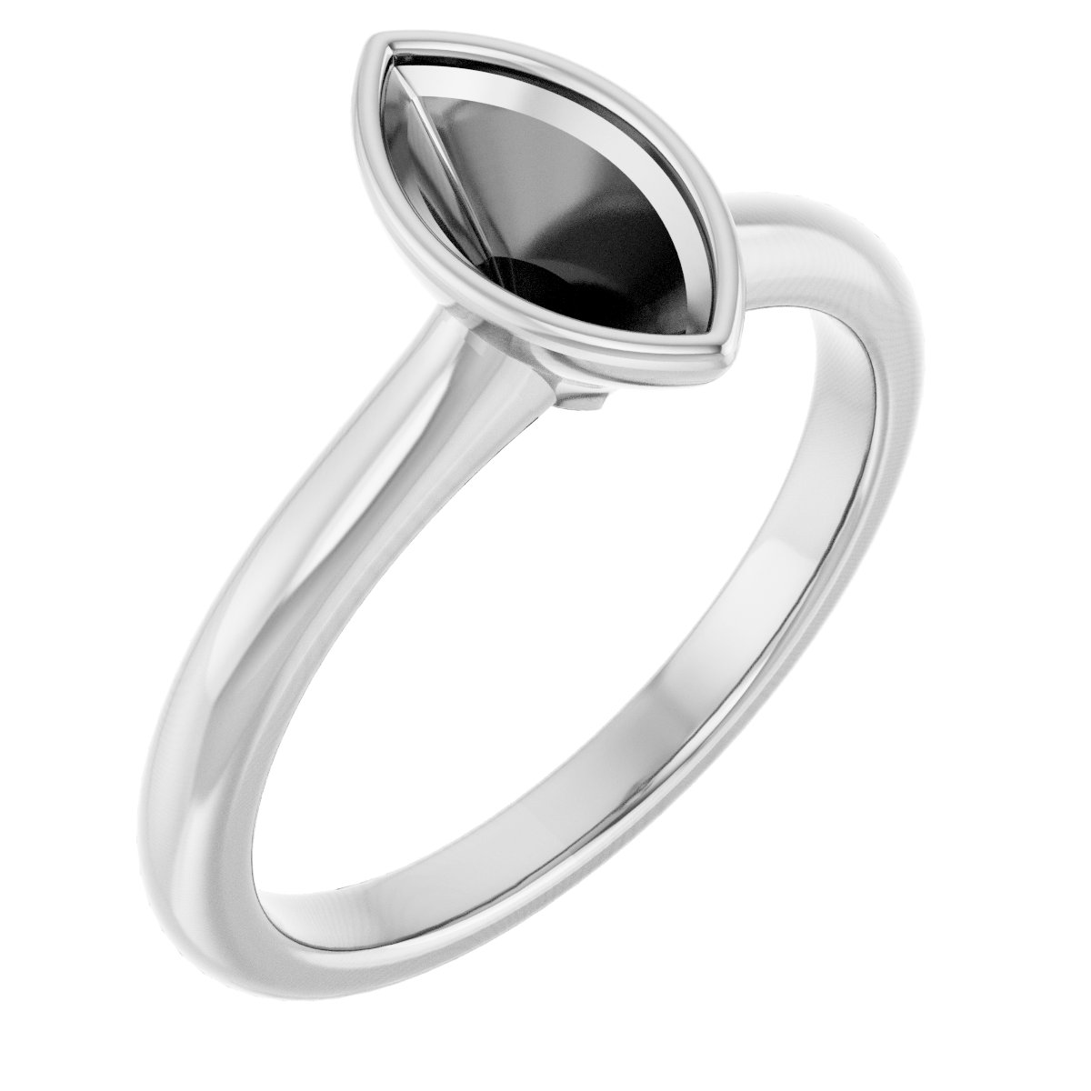 Bezel-Set Solitaire Engagement Ring