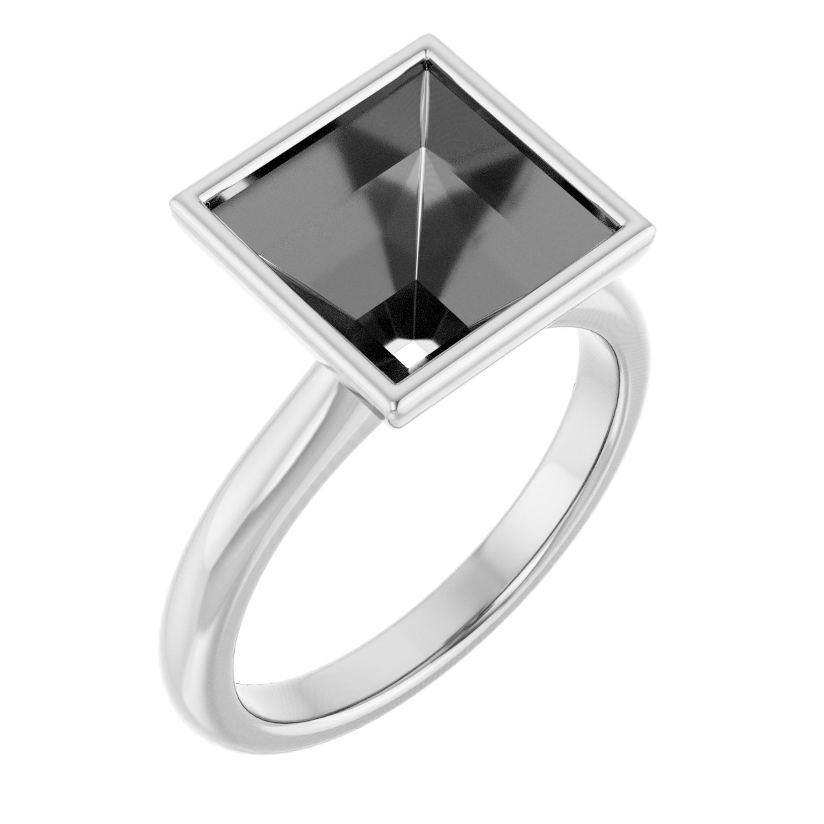 Bezel-Set Solitaire Engagement Ring
