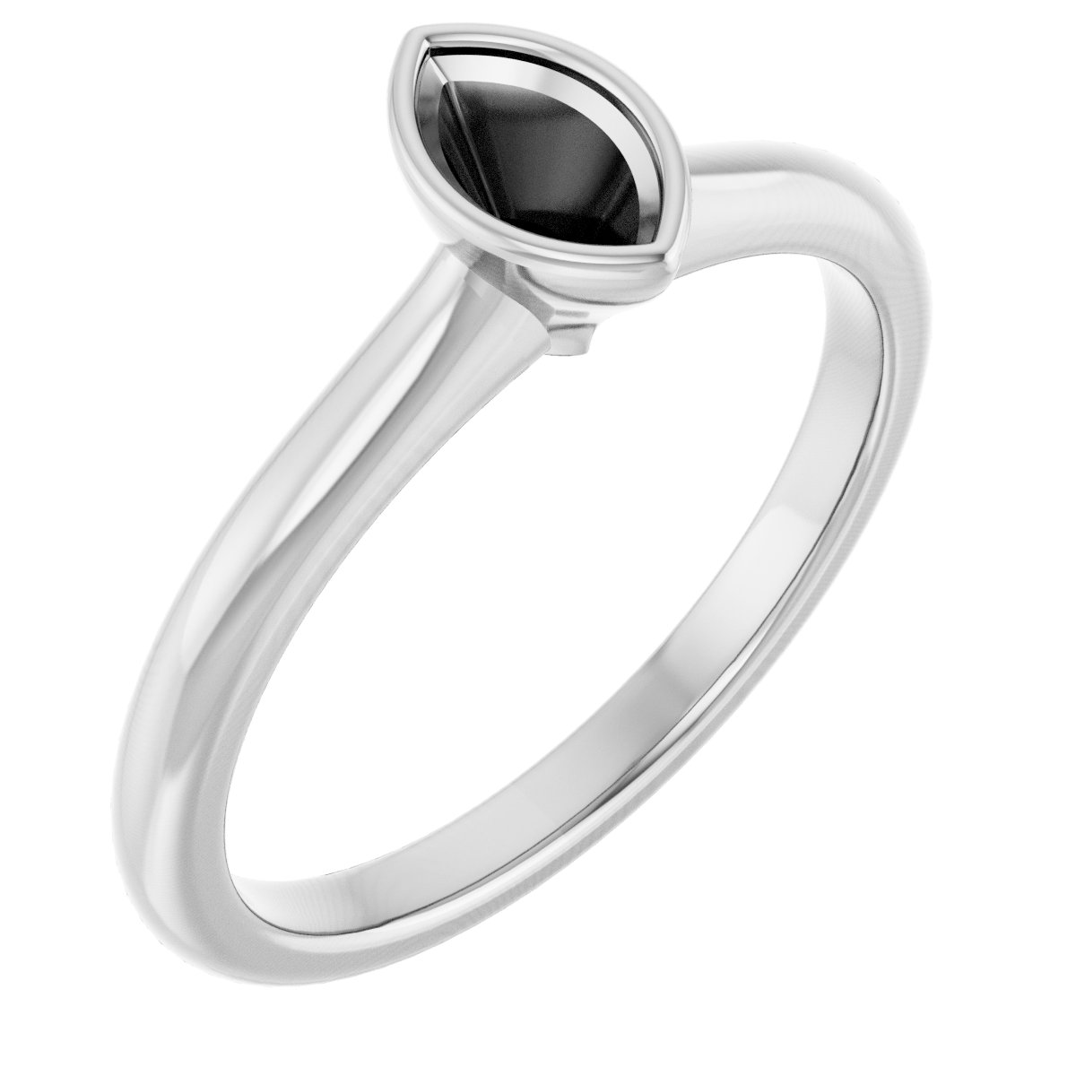 Bezel-Set Solitaire Engagement Ring