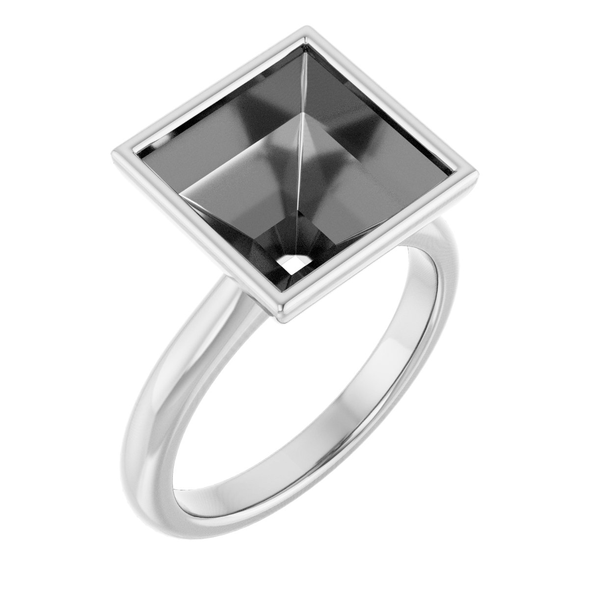 Bezel-Set Solitaire Engagement Ring