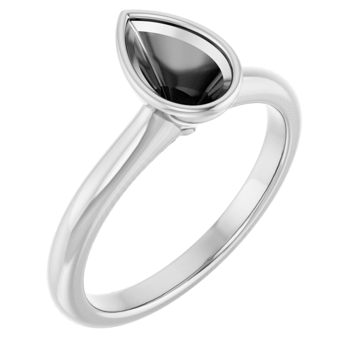 Bezel-Set Solitaire Engagement Ring