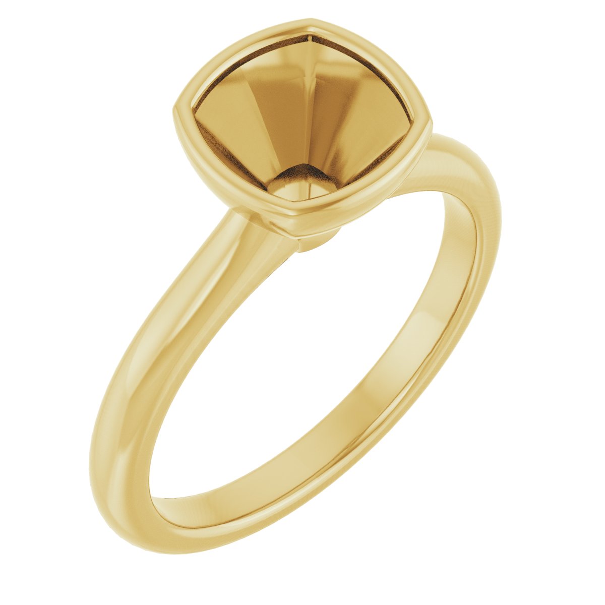 Bezel-Set Solitaire Engagement Ring