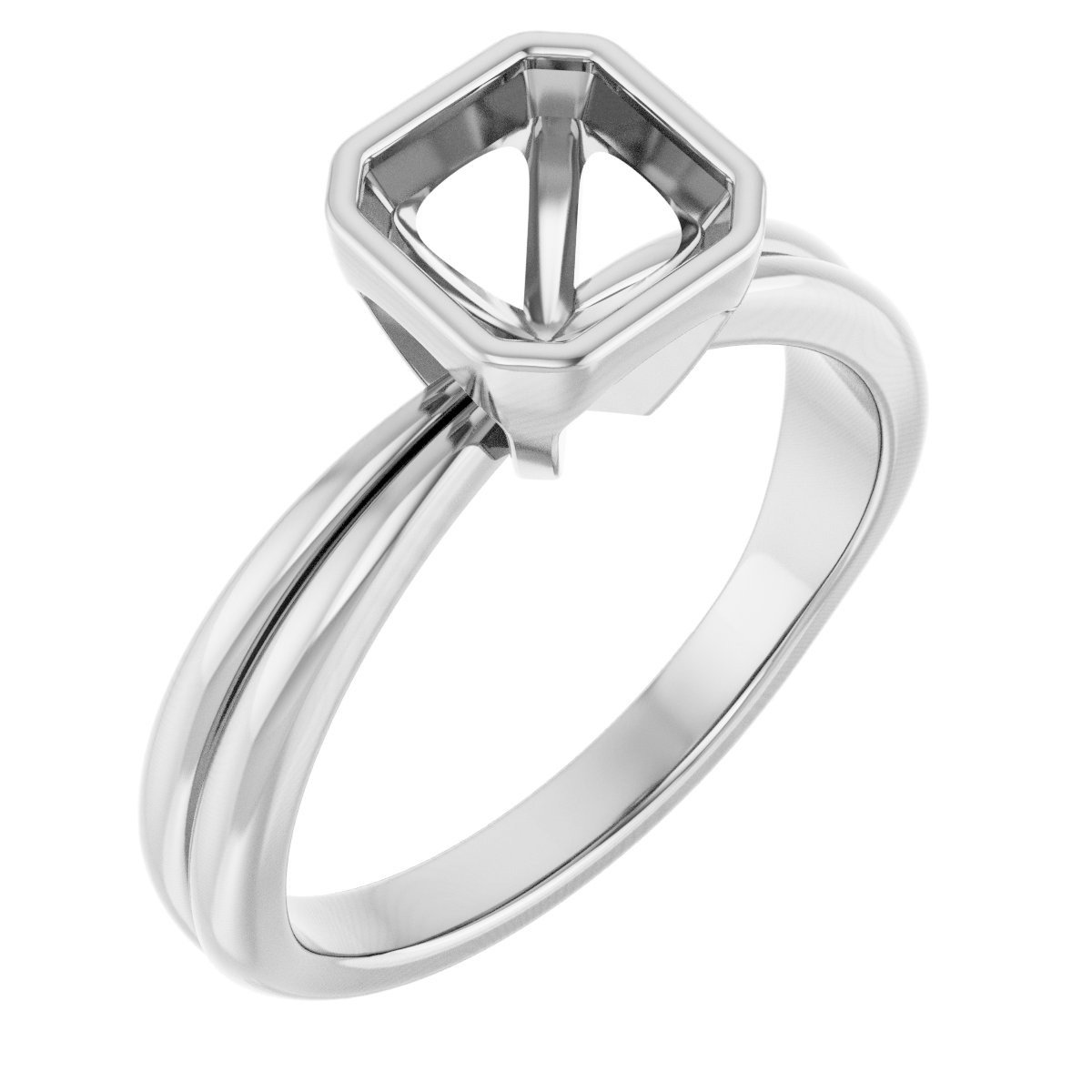 Bezel-Set Solitaire Engagement Ring