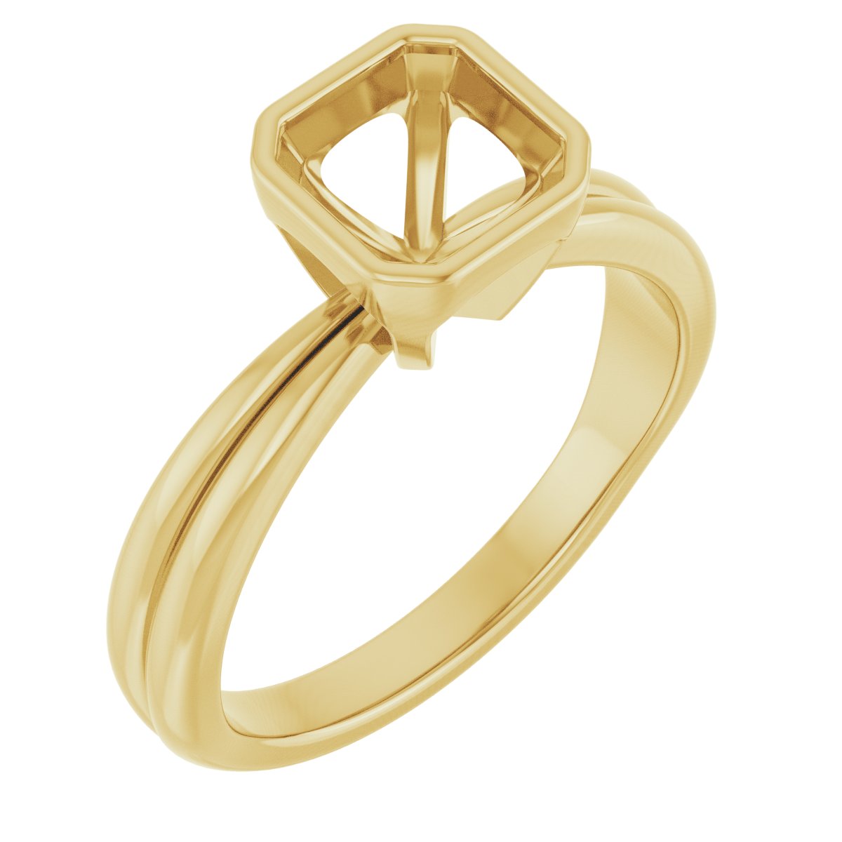 Bezel-Set Solitaire Engagement Ring