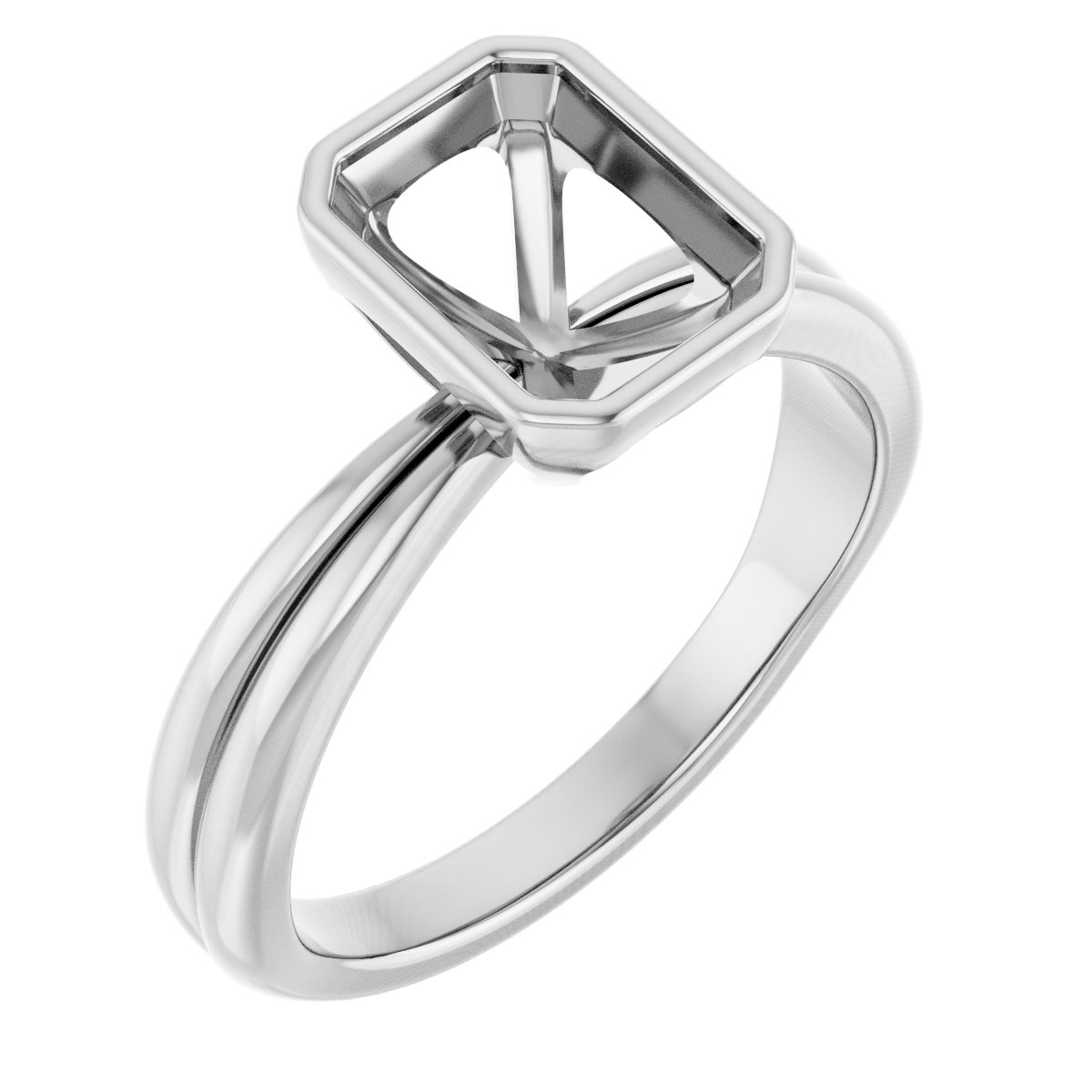 Bezel-Set Solitaire Engagement Ring