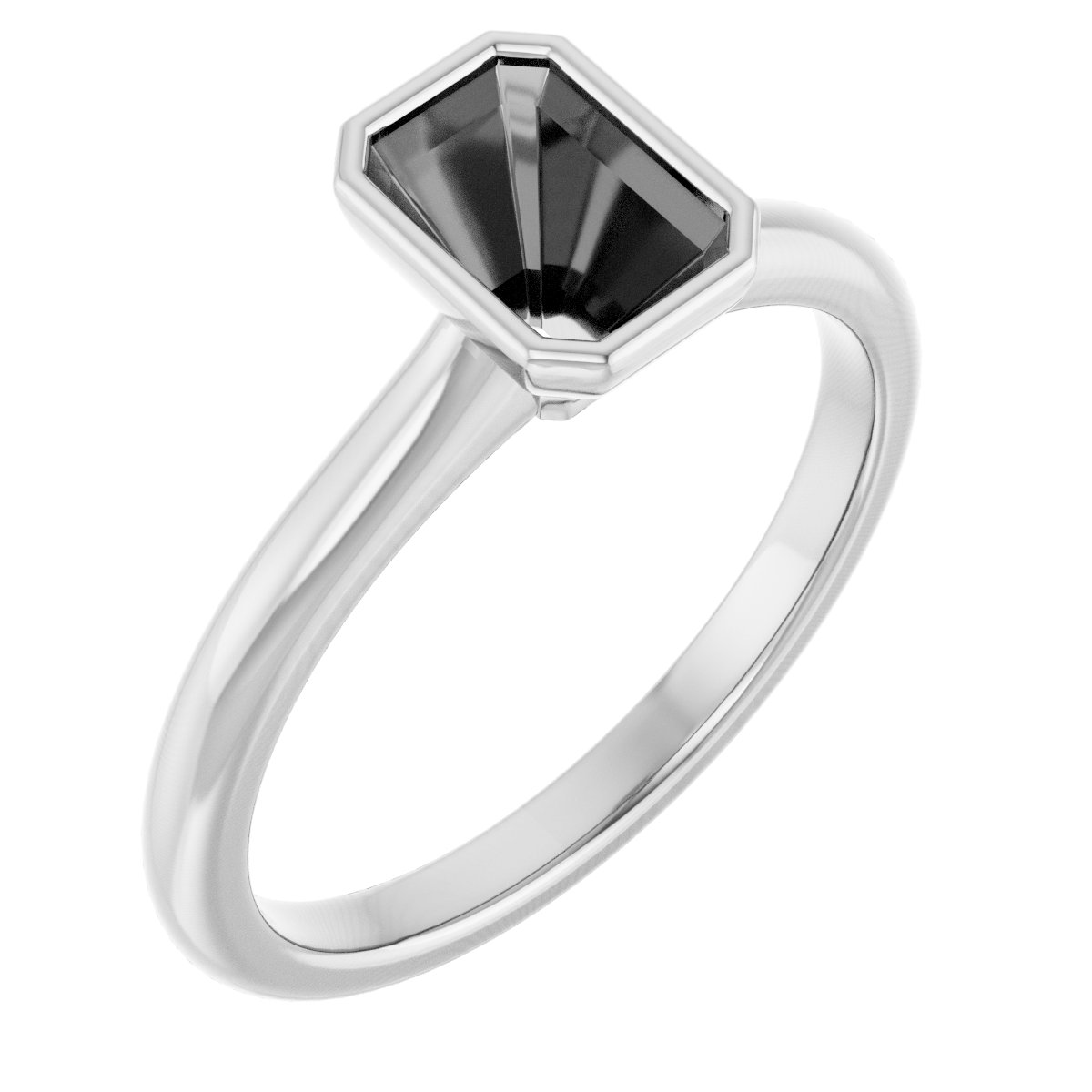 Bezel-Set Solitaire Engagement Ring