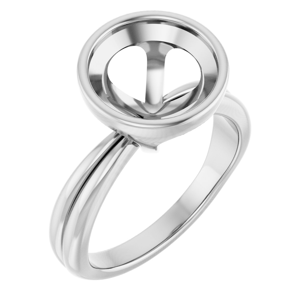 Bezel-Set Solitaire Engagement Ring