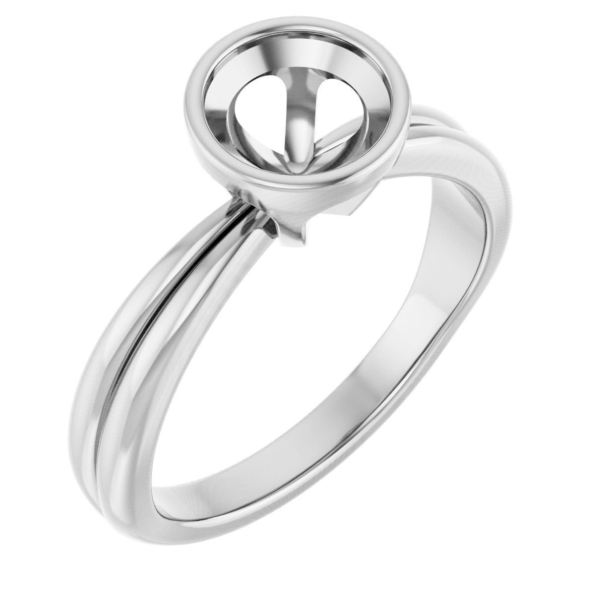 Bezel-Set Solitaire Engagement Ring