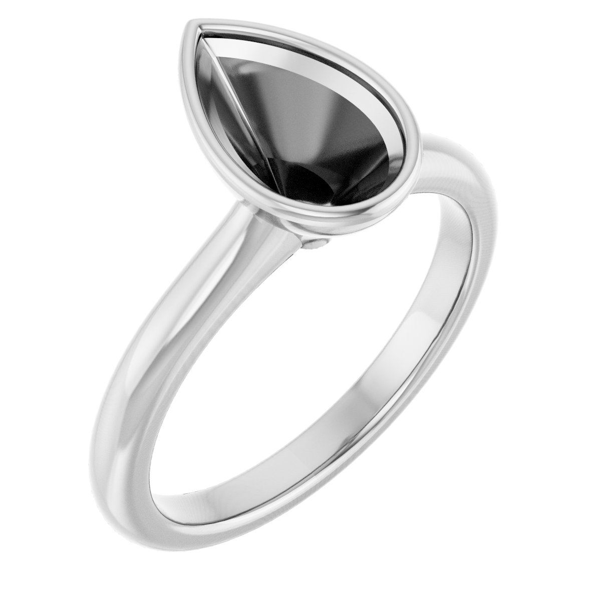 Bezel-Set Solitaire Engagement Ring