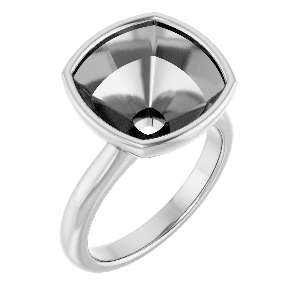 Bezel-Set Solitaire Engagement Ring