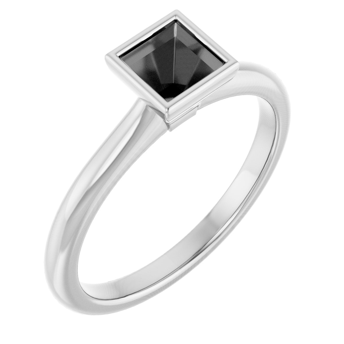 Bezel-Set Solitaire Engagement Ring