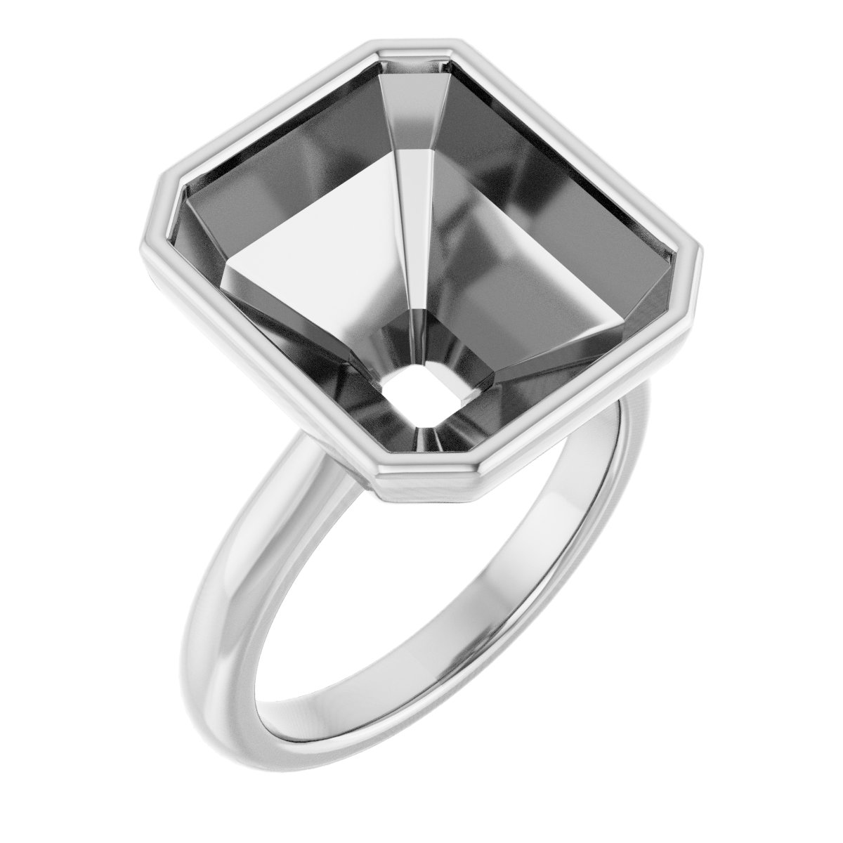 Bezel-Set Solitaire Engagement Ring