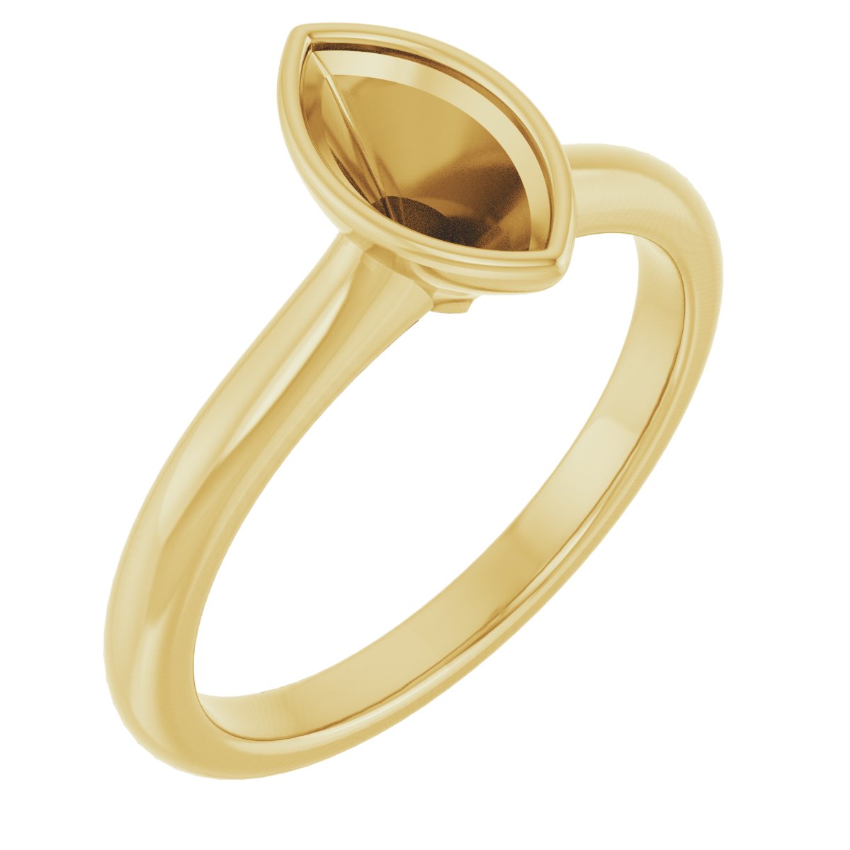 Bezel-Set Solitaire Engagement Ring