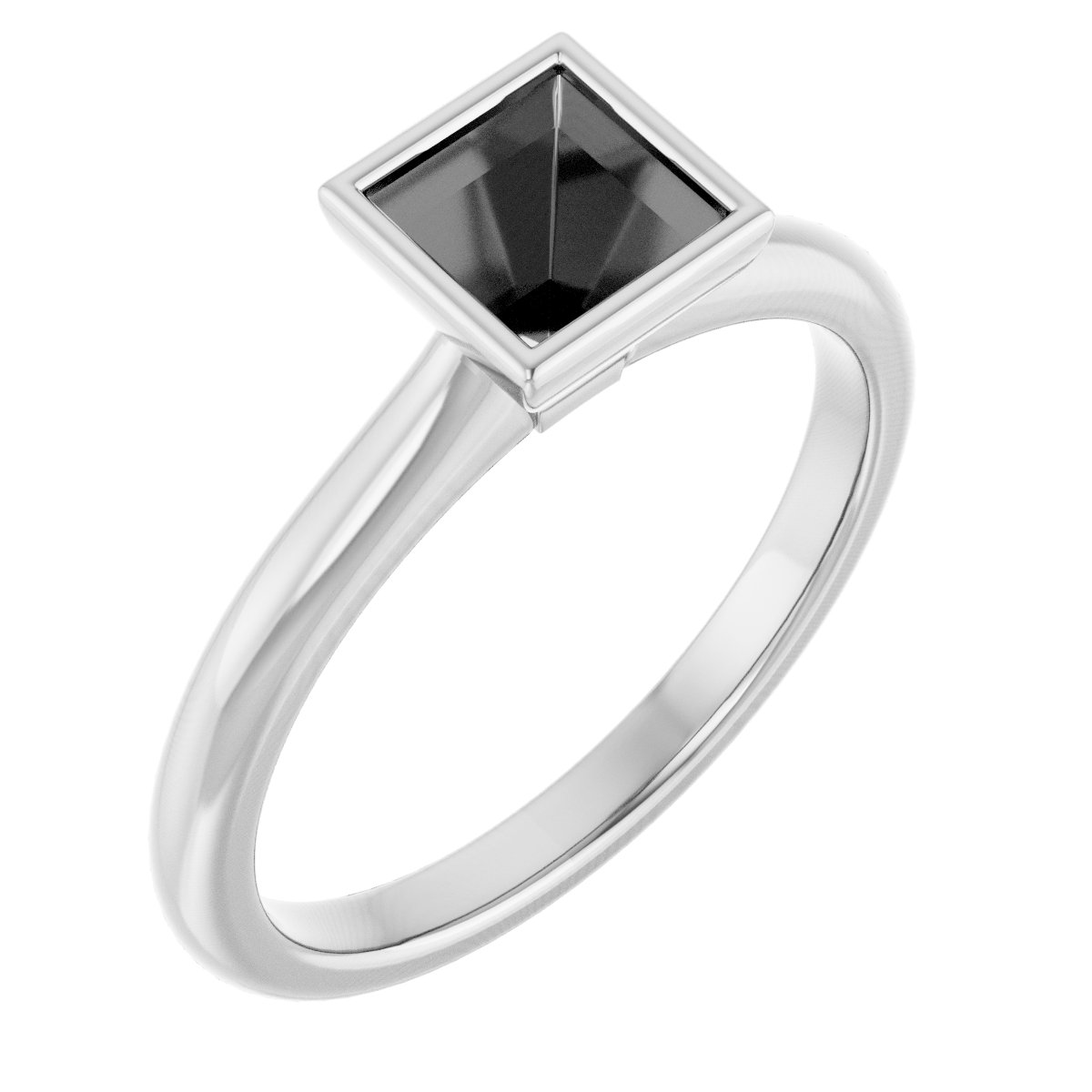 Bezel-Set Solitaire Engagement Ring