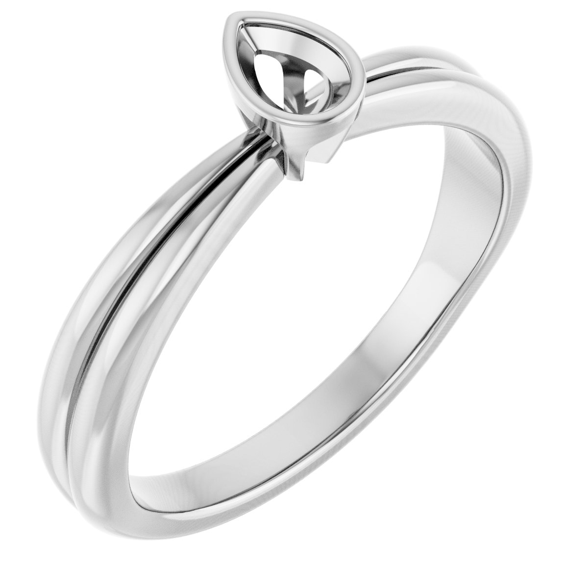 Bezel-Set Solitaire Engagement Ring