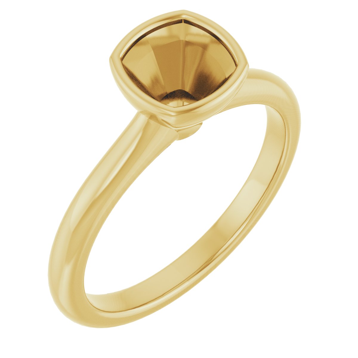 Bezel-Set Solitaire Engagement Ring