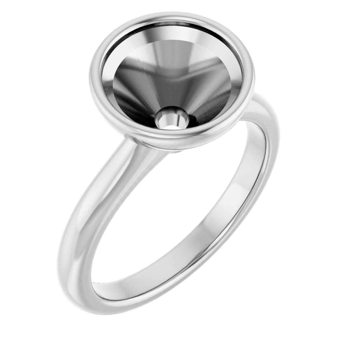 Bezel-Set Solitaire Engagement Ring