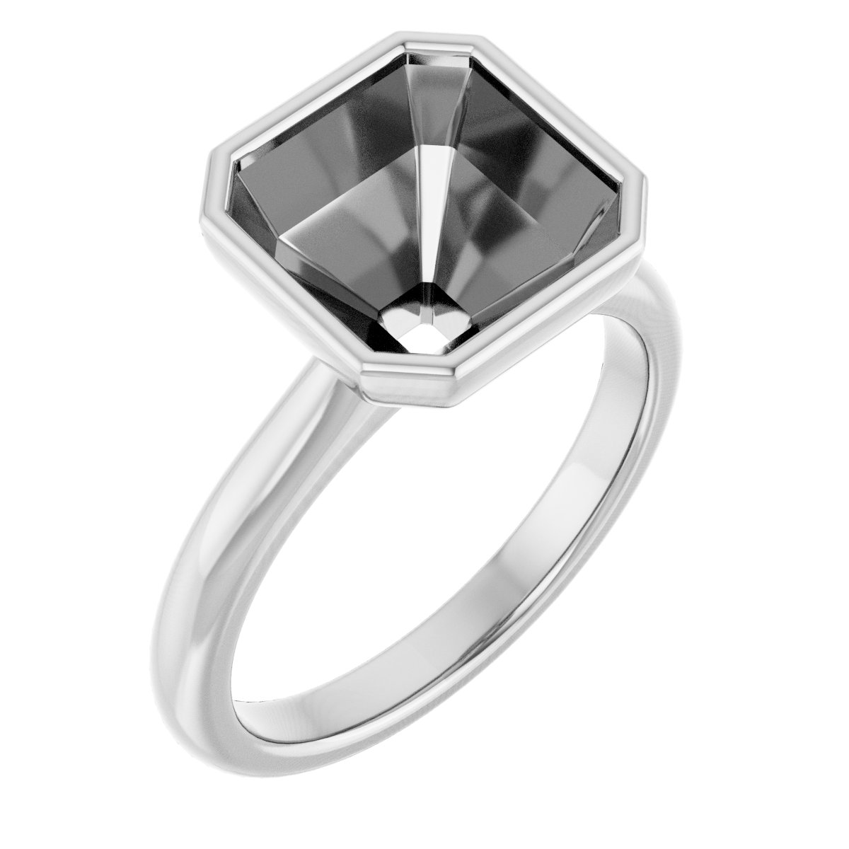 Bezel-Set Solitaire Engagement Ring